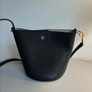 Tory Burch Black Pebbled Crossbody Bag